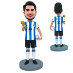 Wereldbekersterren Argentinië Messi Aangepaste Bobblehead met gegraveerde tekst