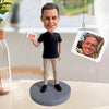 Aangepaste mannelijke bobblehead met BOSS-bord