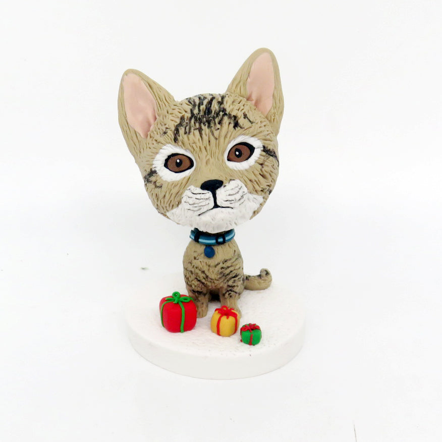 Aangepaste kattenbobblehead uit foto's