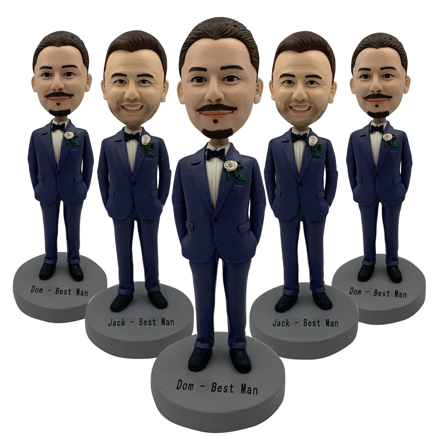 Aangepaste bruiloft bruidsjonkers Bobblehead poppen