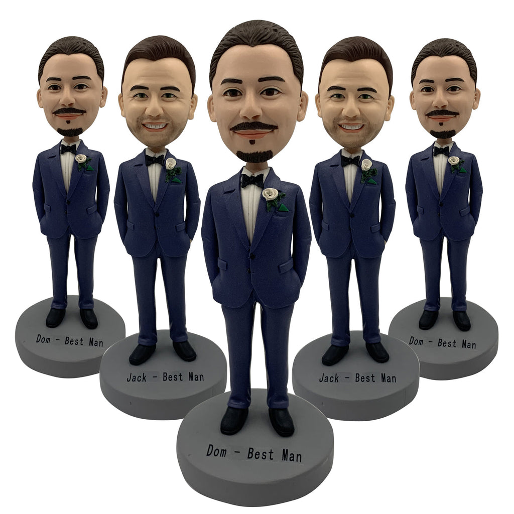 Aangepaste bruiloft bruidsjonkers Bobblehead poppen