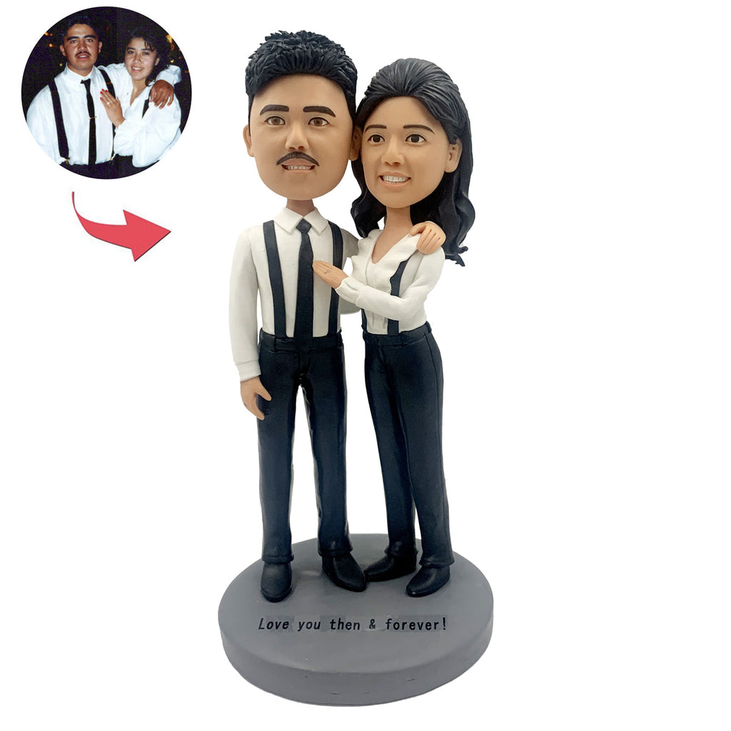 Aangepaste paar Bobblehead Gentleman stijl