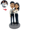 Aangepaste paar Bobblehead Gentleman stijl