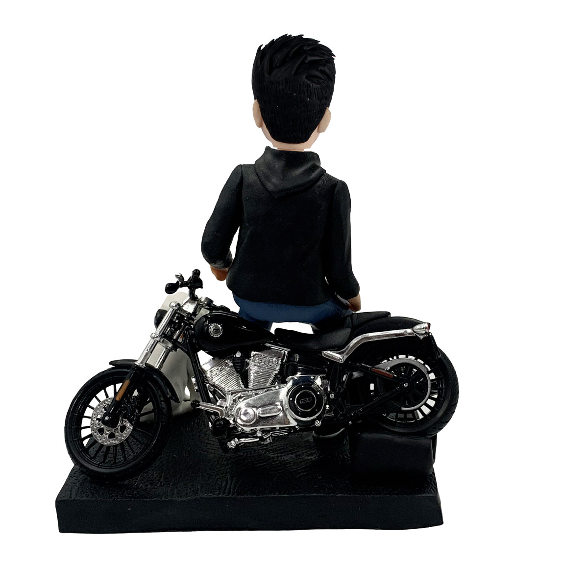 Motorjongen Bobbleheads met puppy
