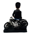 Motorjongen Bobbleheads met puppy