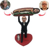 Burger grappige stijl bruiloft Bobblehead pop