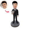 Baas Bobblehead op maat met geld