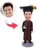 Mannelijke afgestudeerde gepersonaliseerde Bobblehead