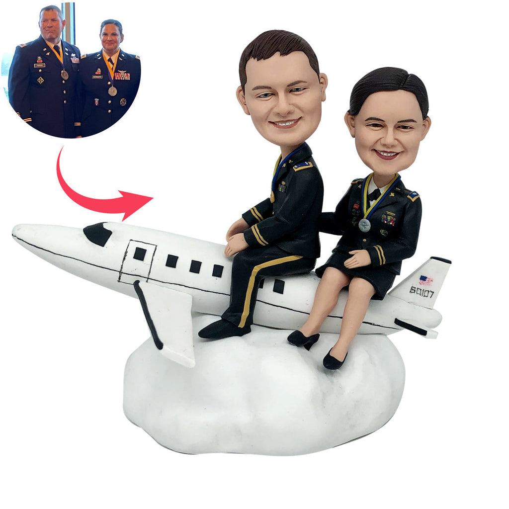 Aangepaste pilootpaar Bobblehead pop