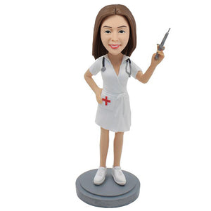 Vrouwelijke verpleegster Bobblehead aanpassen