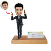 Business Man kaarthouder met Bobbleheads