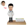 Visitekaartjeshouder met op maat gemaakte Bobbleheads