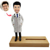 Kaarthouder met aangepaste Doctor Bobbleheads