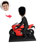 Bobblehead-pop voor motorjongen