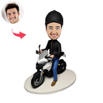 Vaderdag gepersonaliseerd Bobblehead-cadeau met motorfiets