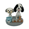 Aangepaste Bobblehead twee schattige honden