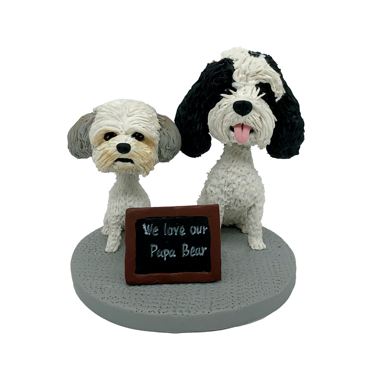 Aangepaste Bobblehead twee schattige honden