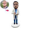 Aangepaste dokter Bobblehead met stethoscoop