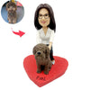 Aanpasbare Bobblehead-persoon en huisdieren