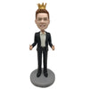 Zakenman Bobblehead met kroon