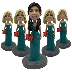Aangepaste bruidsmeisje Bobblehead-poppen