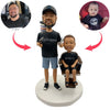Kapper Bobblehead Met Een Kind