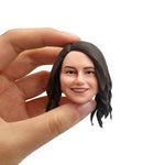 Aangepaste Bobblehead koelkastmagneten Vrouwelijk grappig gezicht