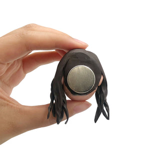 Aangepaste Bobblehead koelkastmagneten Vrouwelijk grappig gezicht