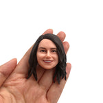Aangepaste Bobblehead koelkastmagneten Vrouwelijk grappig gezicht