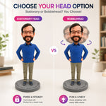 Volledig aanpasbare enkele Bobblehead-mannetje