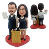 Aangepaste paren Bobblehead met hart