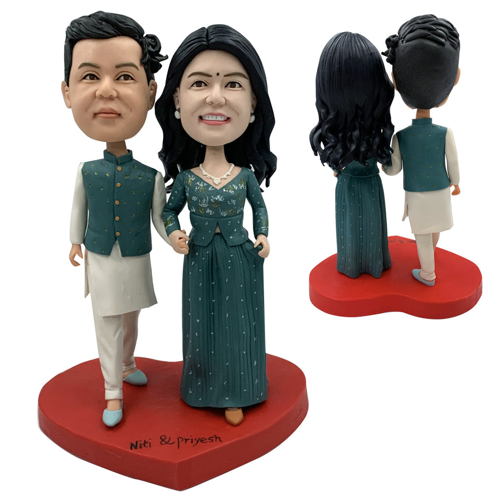 Aangepaste Valentijn cadeau paar Bobblehead