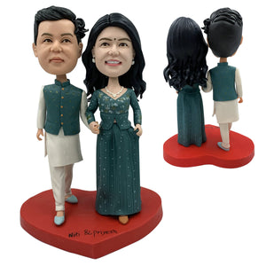 Aangepaste Valentijn cadeau paar Bobblehead