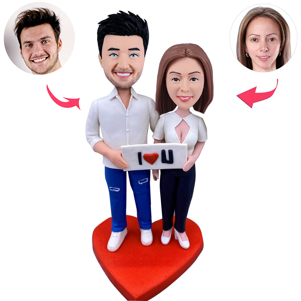 Gepersonaliseerde Valentijn cadeau paar Bobblehead