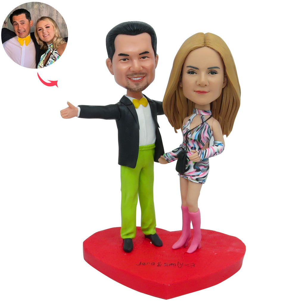Gepersonaliseerde Valentijnscadeau Aangepaste paar Bobblehead