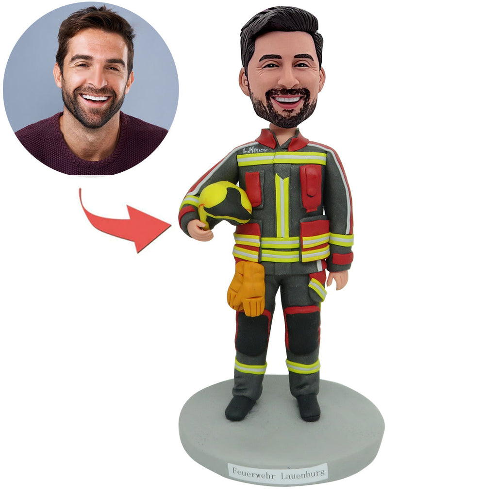 Aangepaste brandweerman Bobblehead vaderdagcadeau