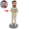 Aangepaste beste vader Bobblehead in hoodie