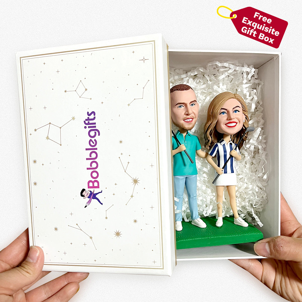 Valentijnsdag cadeau-ideeën - Op maat gemaakt Bobblehead Yoga-paar