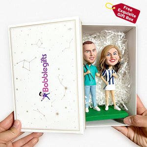 Valentijnsdag cadeau-ideeën - Op maat gemaakt Bobblehead Yoga-paar