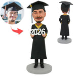 Aangepaste 2025 mannelijke afstuderen Bobblehead pop