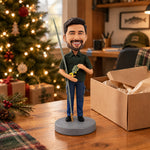 Custom Fishing Man Bobblehead for Father's Day Gift