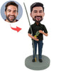 Aangepaste Fishing Man Bobblehead voor Vaderdagcadeau