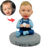 Aangepaste jongen Bobblehead met jarreteljeans