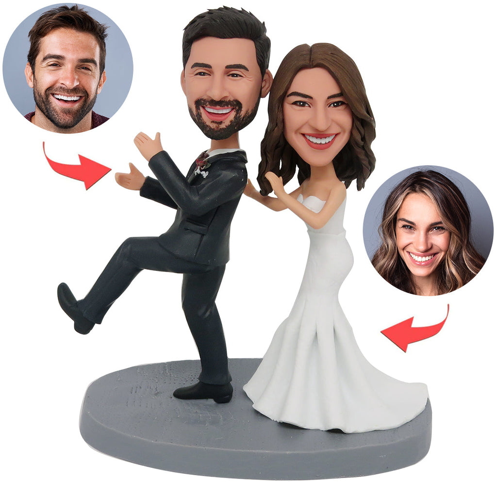 Bruiloft paar aangepaste Bobblehead Duet dans