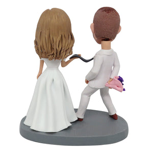 Bruidstaart Topper trouwen aangepaste Bobblehead