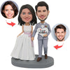 Bruidspaar is net getrouwd met aangepaste Bobblehead