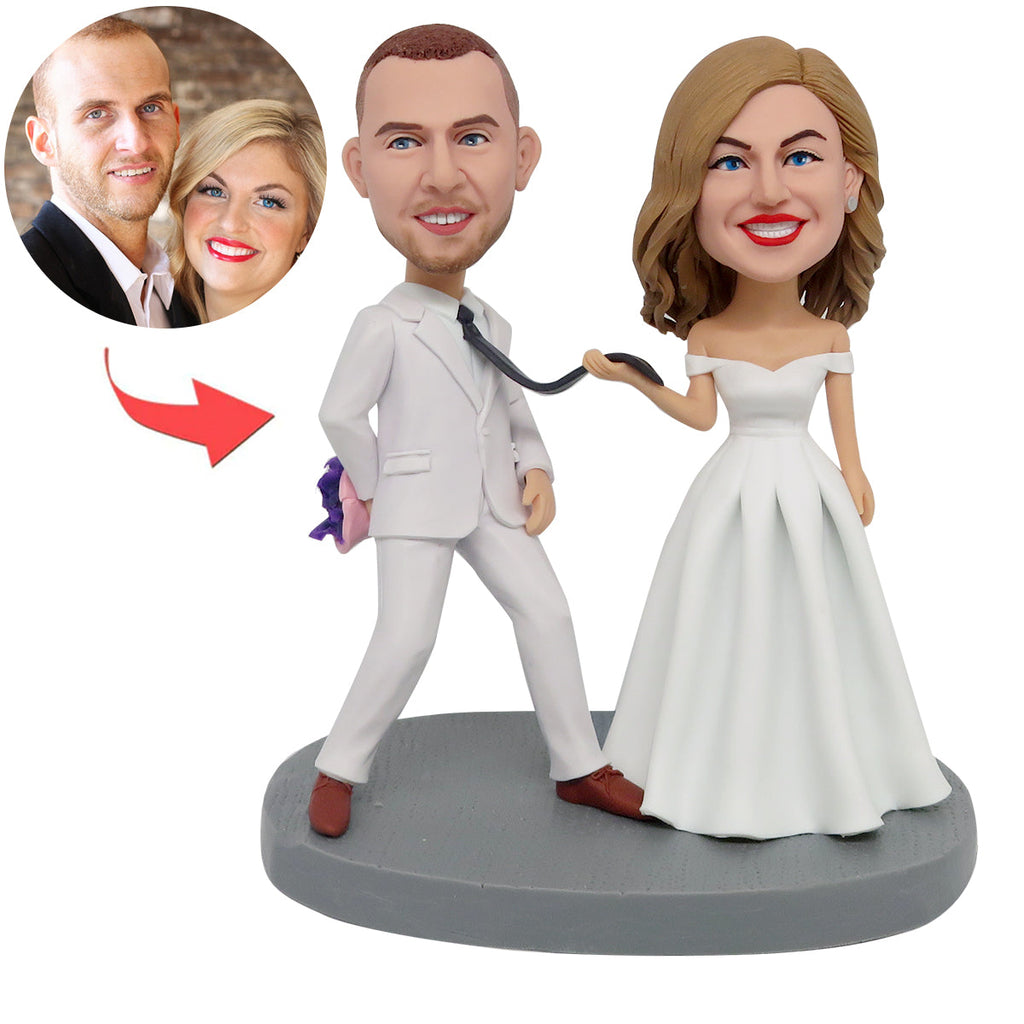 Bruidstaart Topper trouwen aangepaste Bobblehead