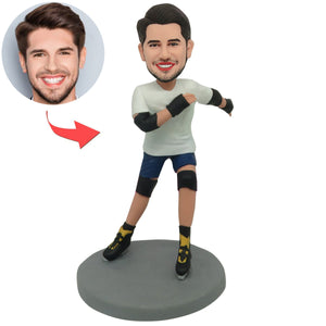 Aangepaste schaatsjongen Bobblehead