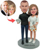 Aangepaste paar Bobblehead met geld