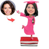 Vier afstuderen aangepaste Bobblehead